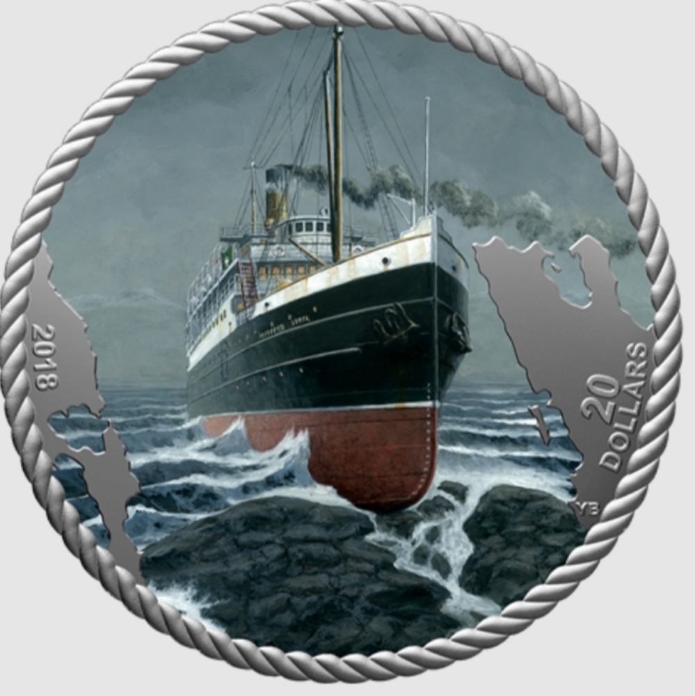 2018 RCM Coloured Coin - The Sinking of the SS Princess Sophia
